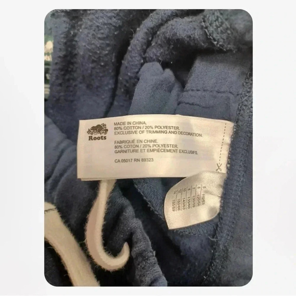 Roots Navy Blue Jogging Lounge Pants Size  12 - Picture 5 of 8